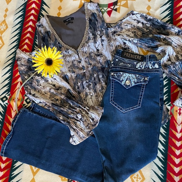 Premiere Denim by rue21 Premier Boot Cut Jeans,Color: dark blue | Size: 13/14R. - Picture 2 of 8